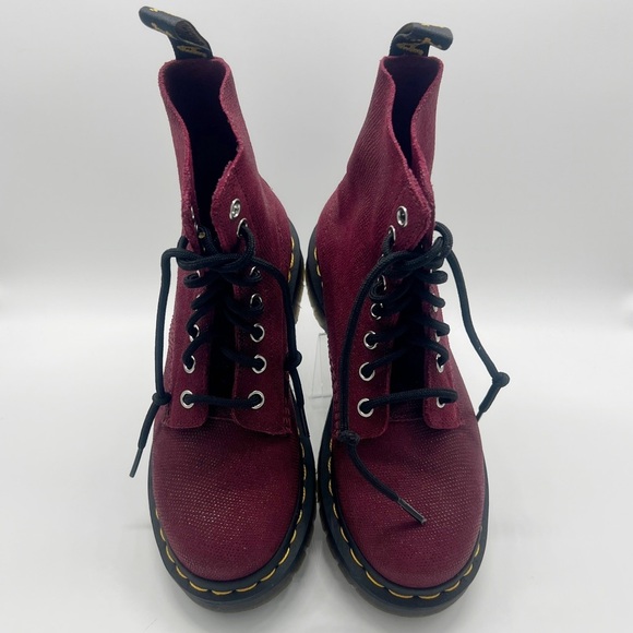 Dr. Martens 1460 Pascal Leather Boot Cherry Glitter Ray US Size 5 - Picture 1 of 16